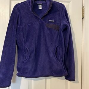 Patagonia Purple Fleece Quarter-Zip Sweatshirt
